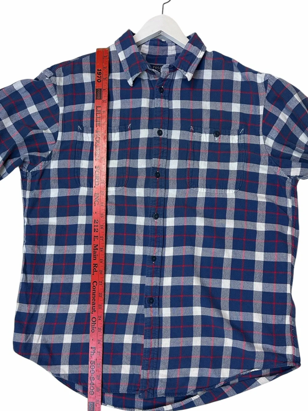 Polo Ralph Lauren Men’s Blue Flannel Shirt Size XL